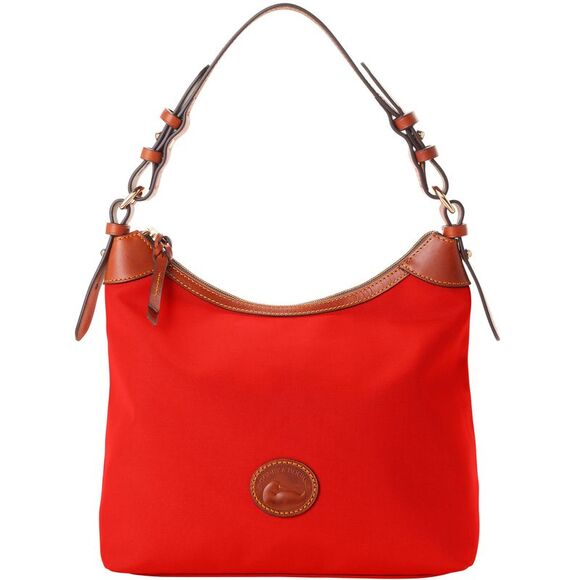 Dooney & Bourke Handbags - Dooney & Bourke Nylon Large Erica Shoulder Bag - Red